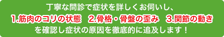 症状の原因を追及